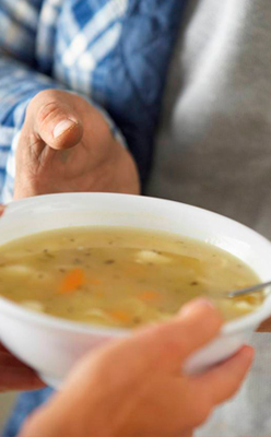 Кормление людей без определенного места жительства